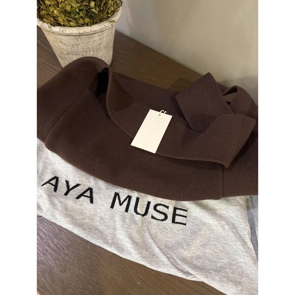 Aya Muse Vale Knit Wool Crossbody Bag Brown Womens Size OS - Picture 11 of 11